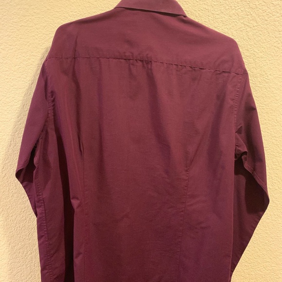 Burgundy Button-up Dress Shirt - Picture 6 of 6